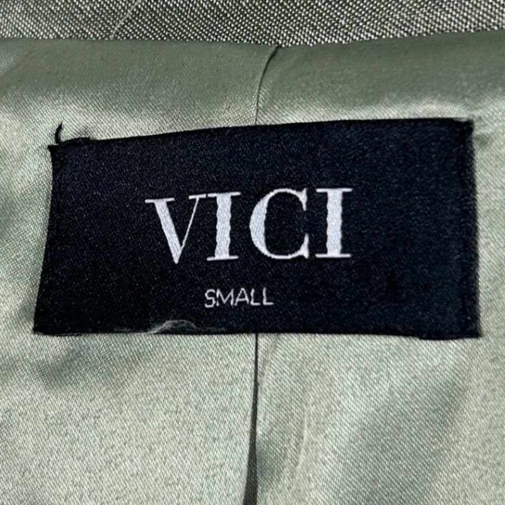 VICI Women's Satin Blazer‎ - Small  - Sage - Picture 9 of 11